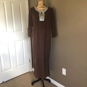 Quacker factory French Terry Dress abalone button